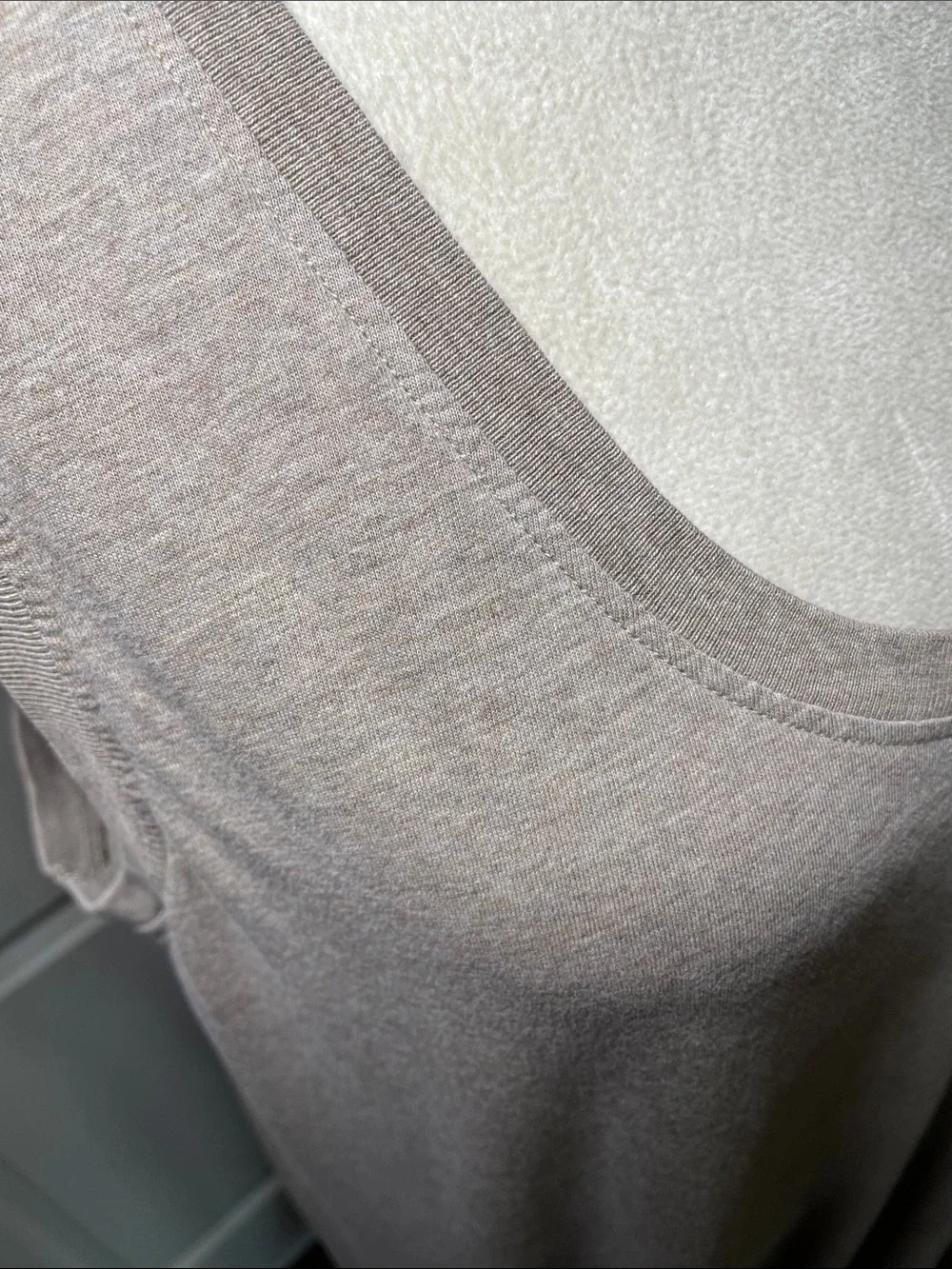 Pact Softspun Tank Midi Dress One Side Slit Organic Cotton Oatmeal Size Large